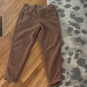 Cozy Brown Sherpa Joggers Skims